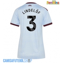 Camisa de time de futebol Aston Villa Victor Lindelof #3 Replicas 3º Equipamento Feminina 2026-27 Manga Curta